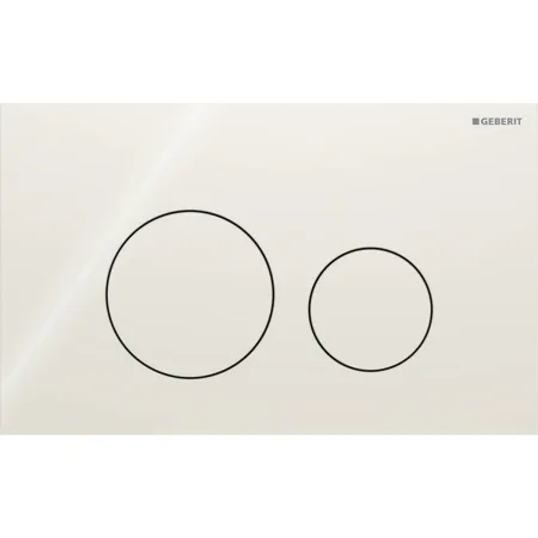 Geberit Sigma40 D/F Button & Access Plate Round Sand-Grey Glass 115.628.Jl.1