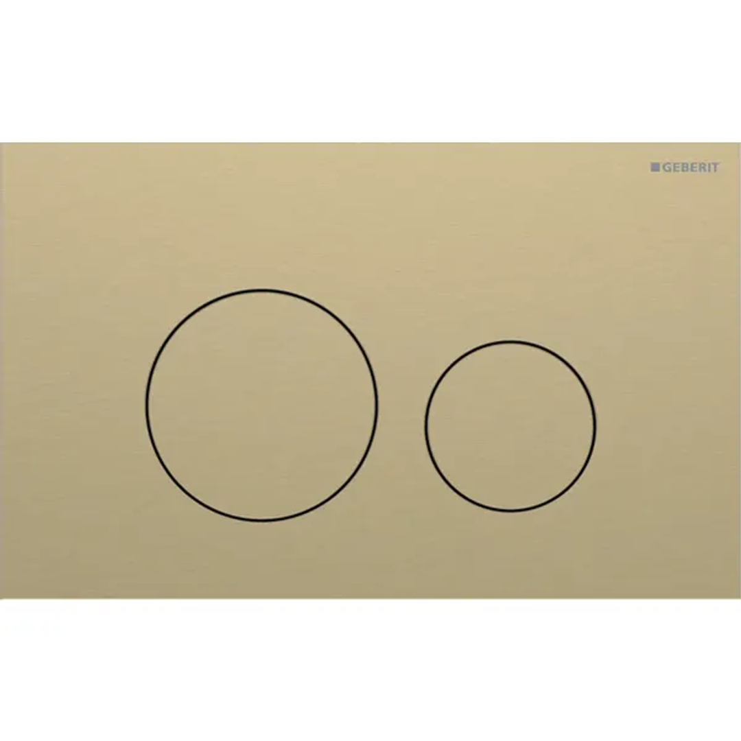 Geberit Sigma40 D/F Button & Access Plate Round Brass Stainless Steel Brushed 115.628.Qf.1