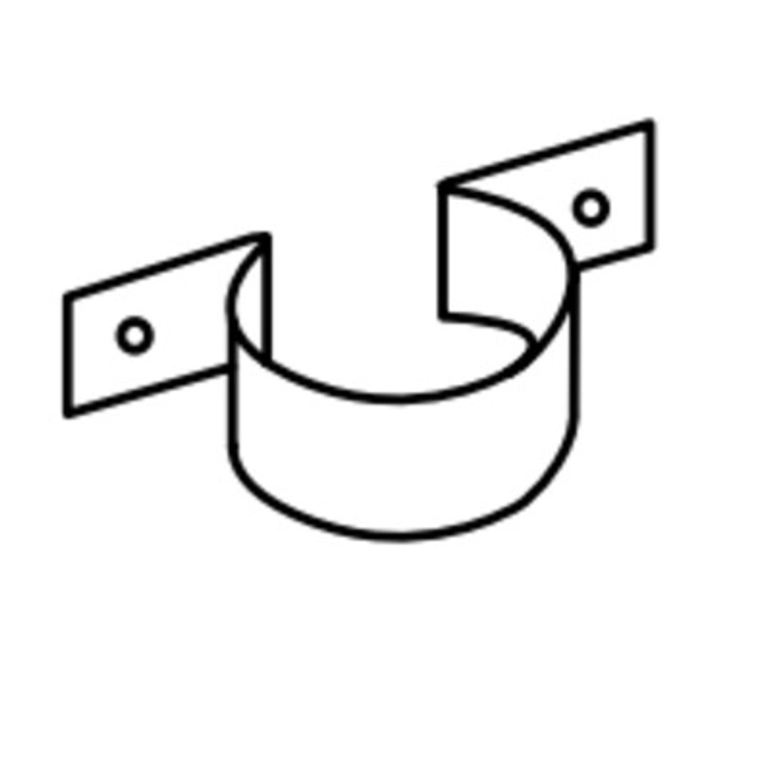 Down Pipe Clips 90Mm Round Surfmist (Ow)