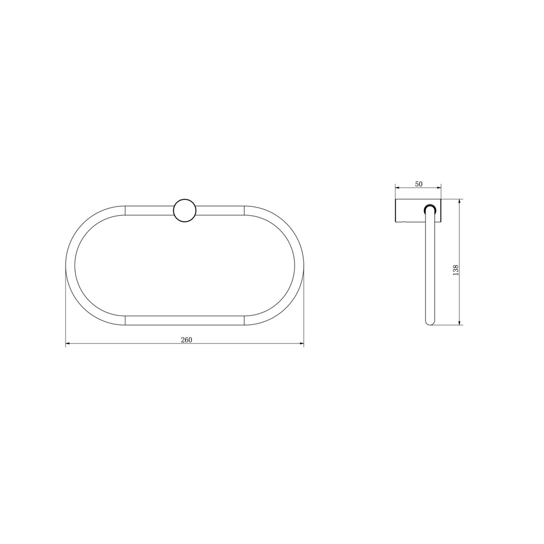 Linsol Dotti Towel Ring Aged Bronze