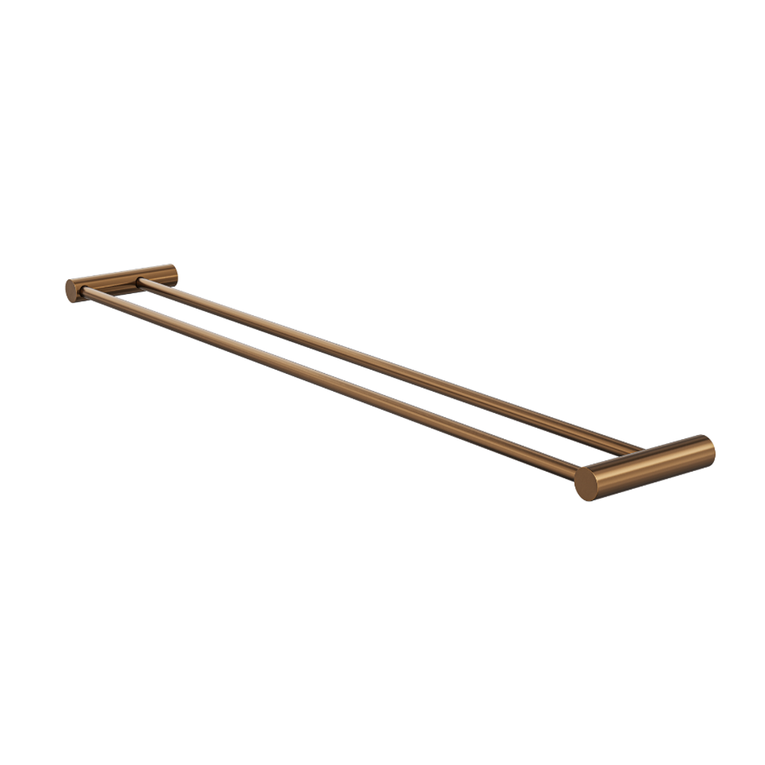 Linsol Dotti 800Mm Double Towel Rail Aged Bronze