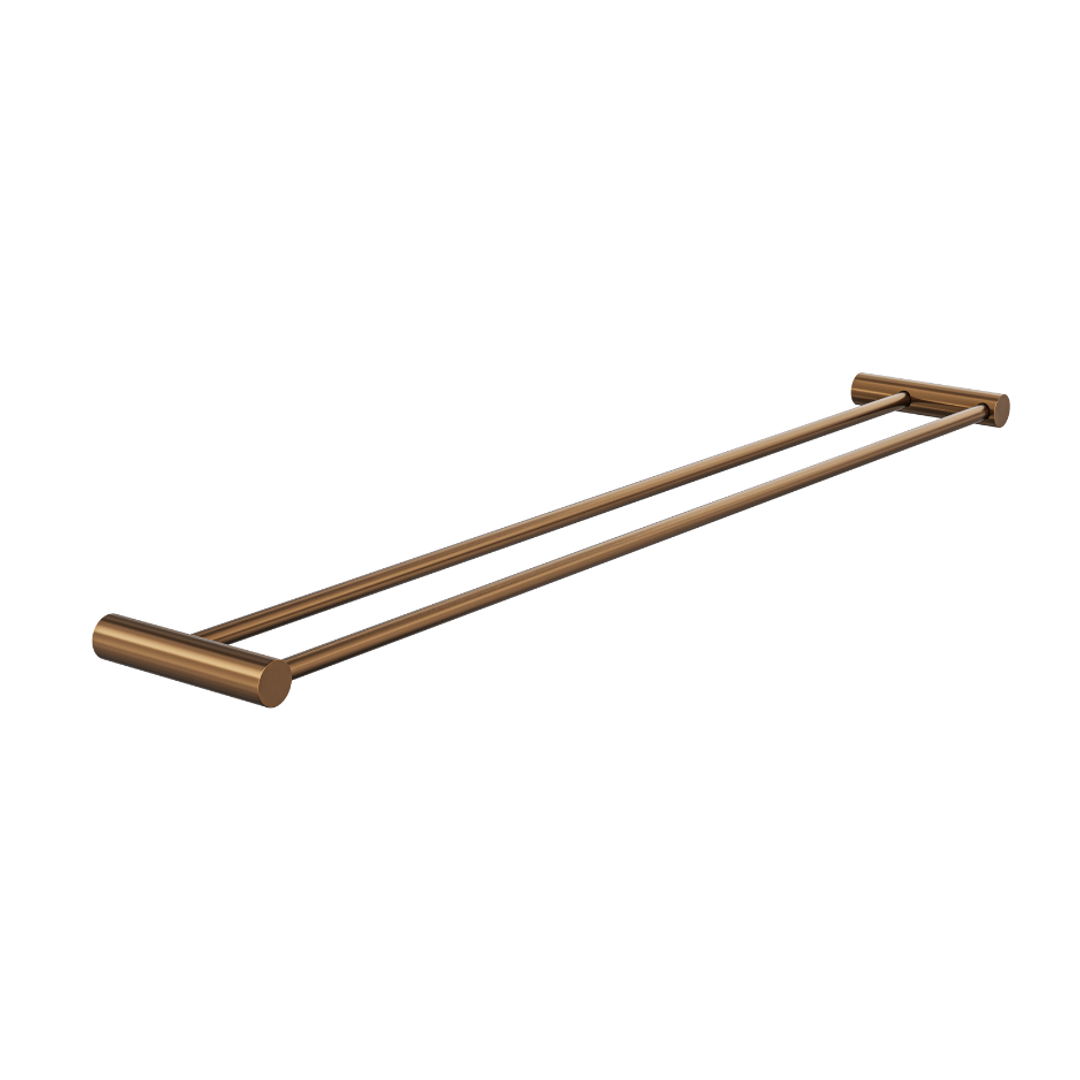 Linsol Dotti 800Mm Double Towel Rail Aged Bronze