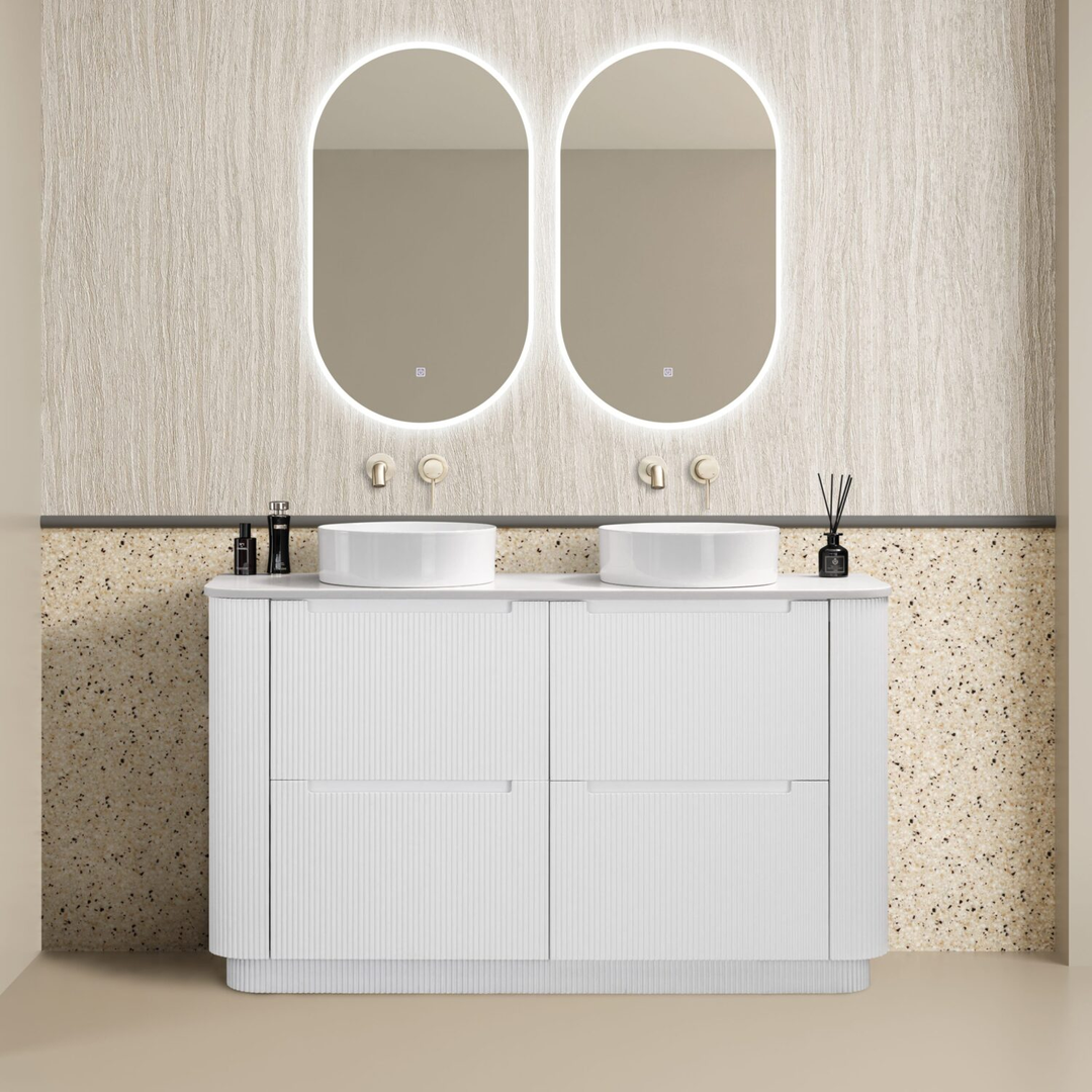 Noveen Almere 1500Mm Freestanding Vanity Pristine White Alpine White