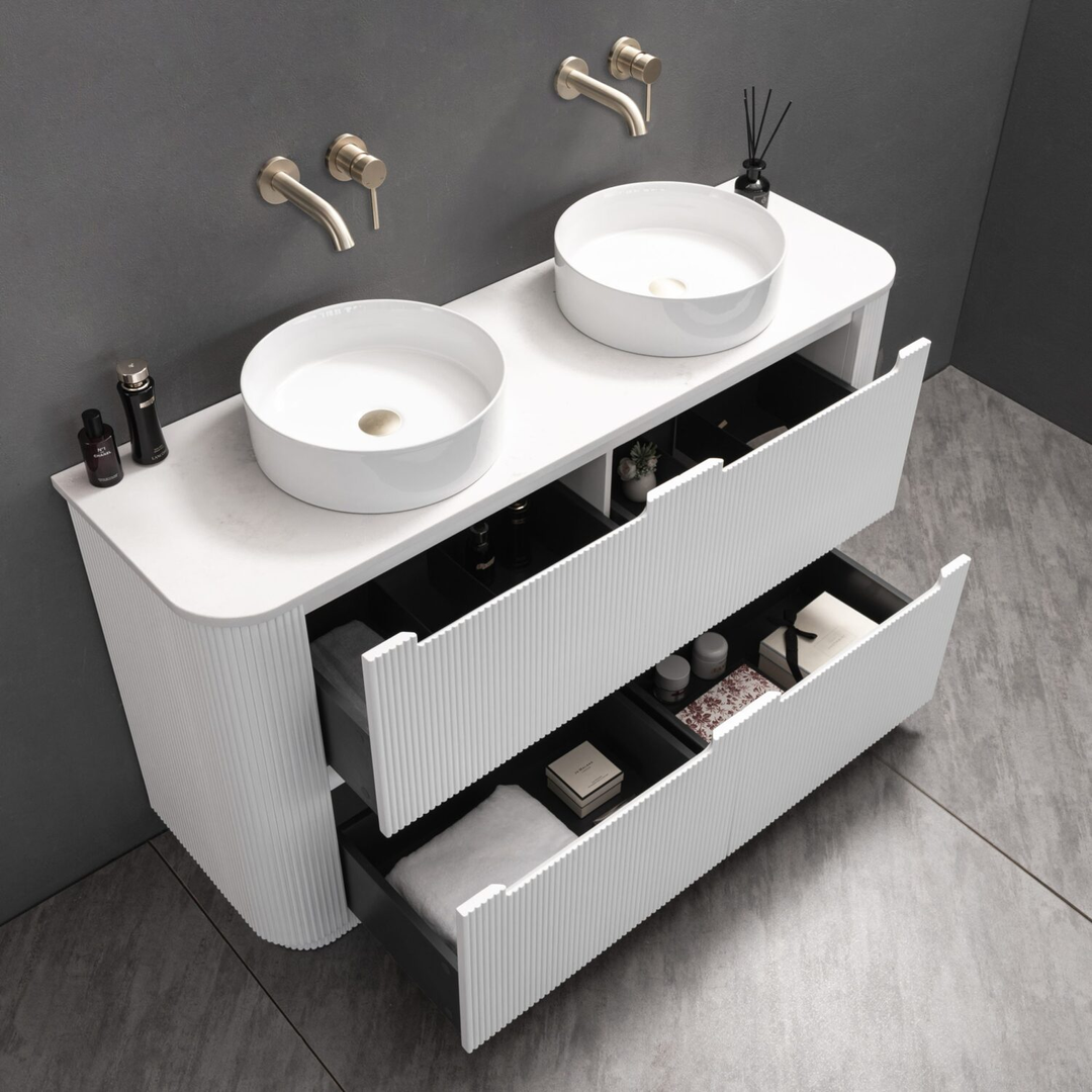 Noveen Almere 1500Mm Freestanding Vanity Pristine White Alpine White