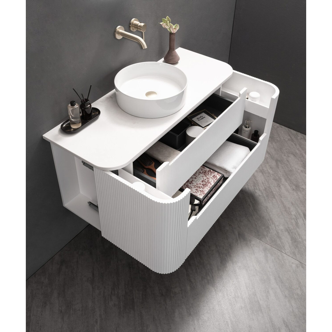 Noveen Almere 1200Mm Wall Hung Vanity Cabinet Only Alpine White