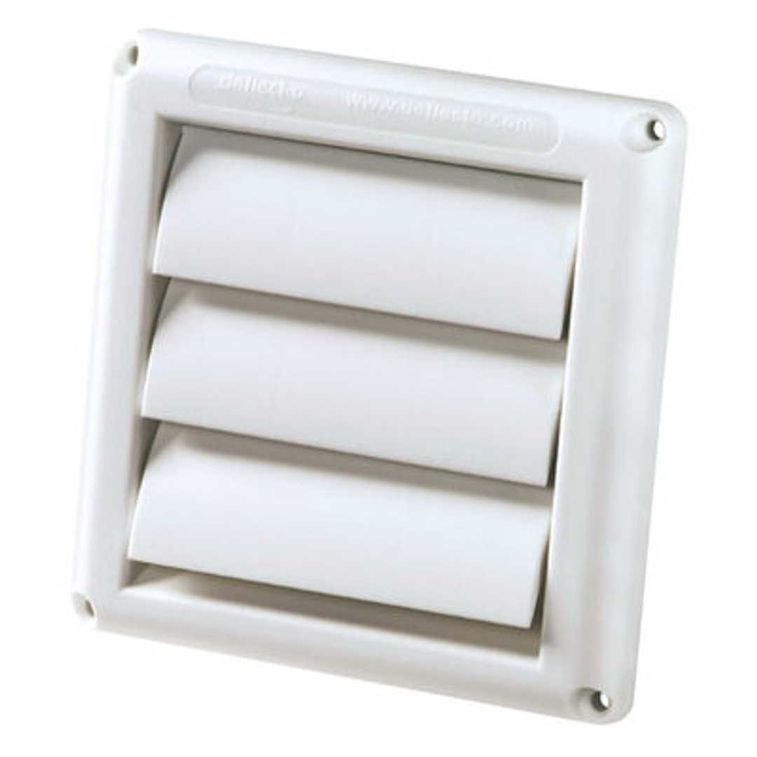 Deflect-O Vent Gravity Louvred Wall Vent 6 White