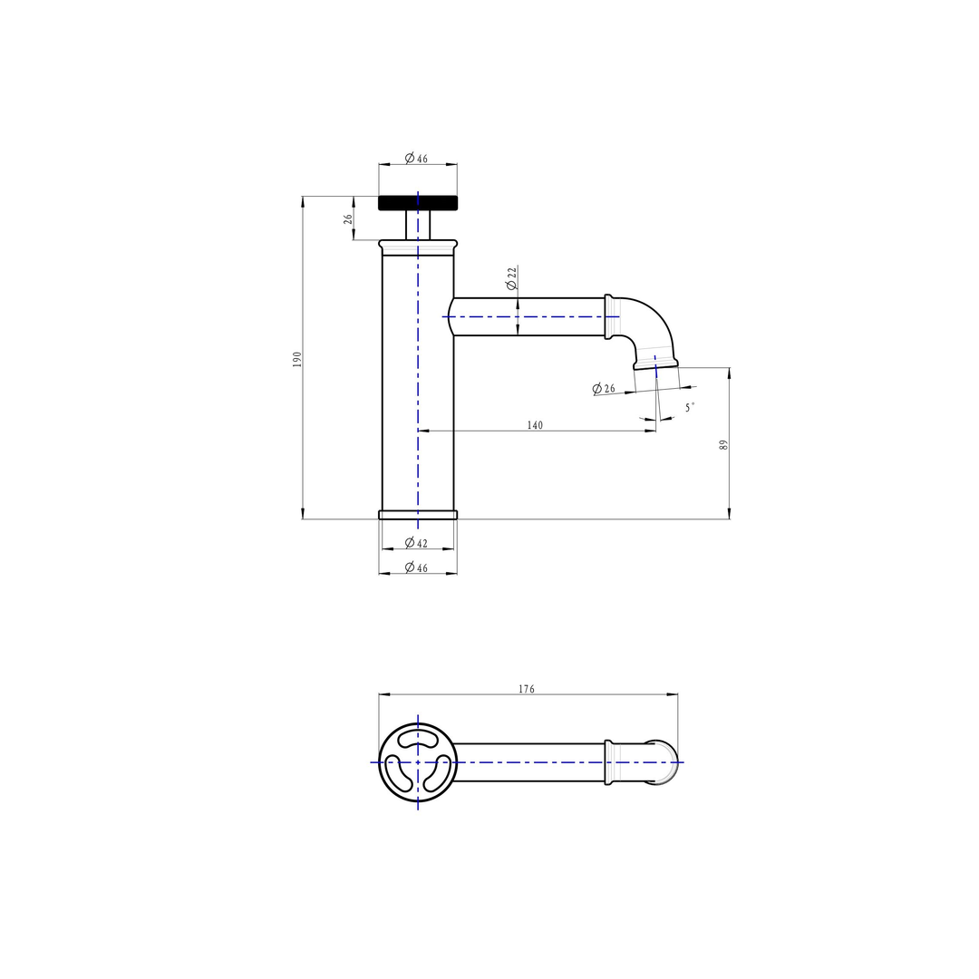 Linsol Dynamik Basin Mixer - Brushed Brass