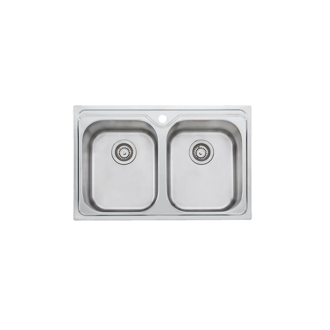 DZ23TU 1 Tap Hole DOUBLE BOWL UNIVERSAL SINK (TASMAN SINKS P#:DZ23TU 1 Tap Hole)