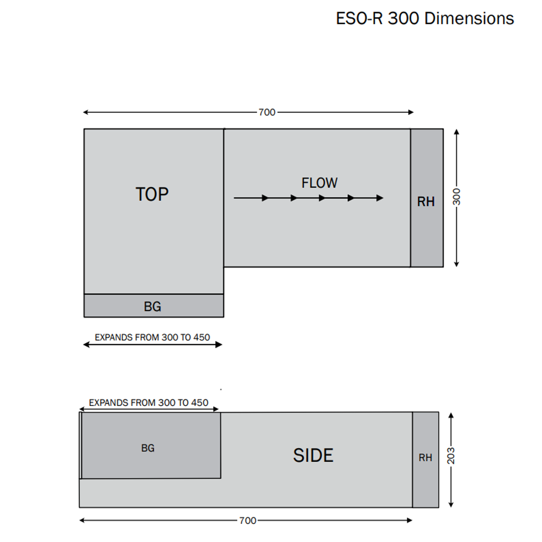 Dam Buster Eso-300-R End Side Outlet Right