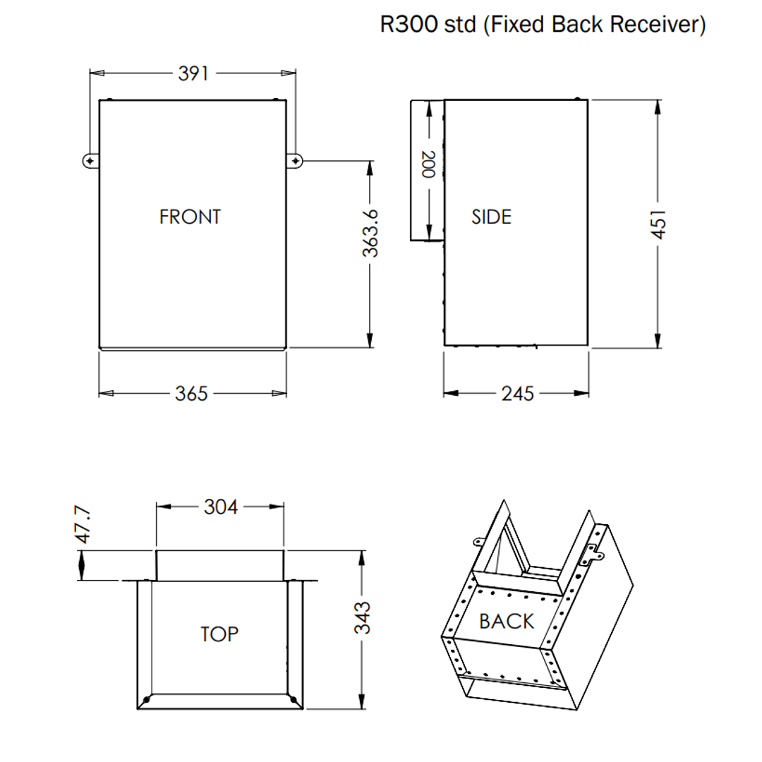 Dam Buster R300 Rainhead With Fixed Receiver