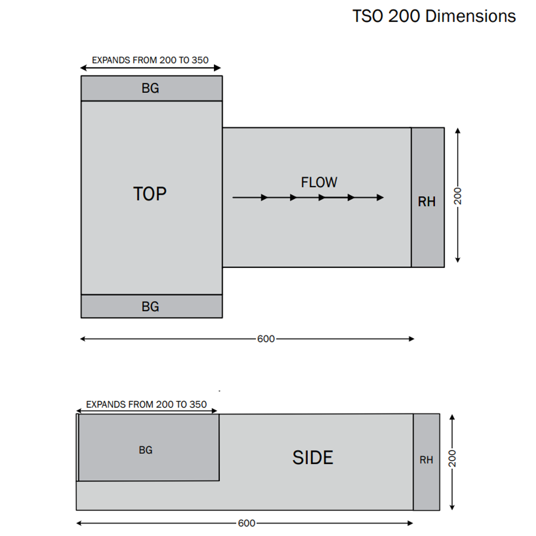 Dam Buster Tso-200 T Section Side Outlet
