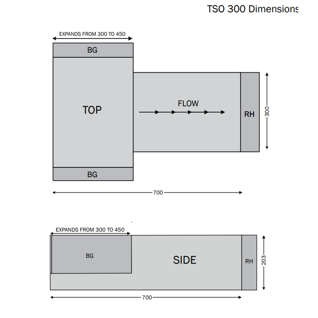 Dam Buster Tso-300 T Section Side Outlet