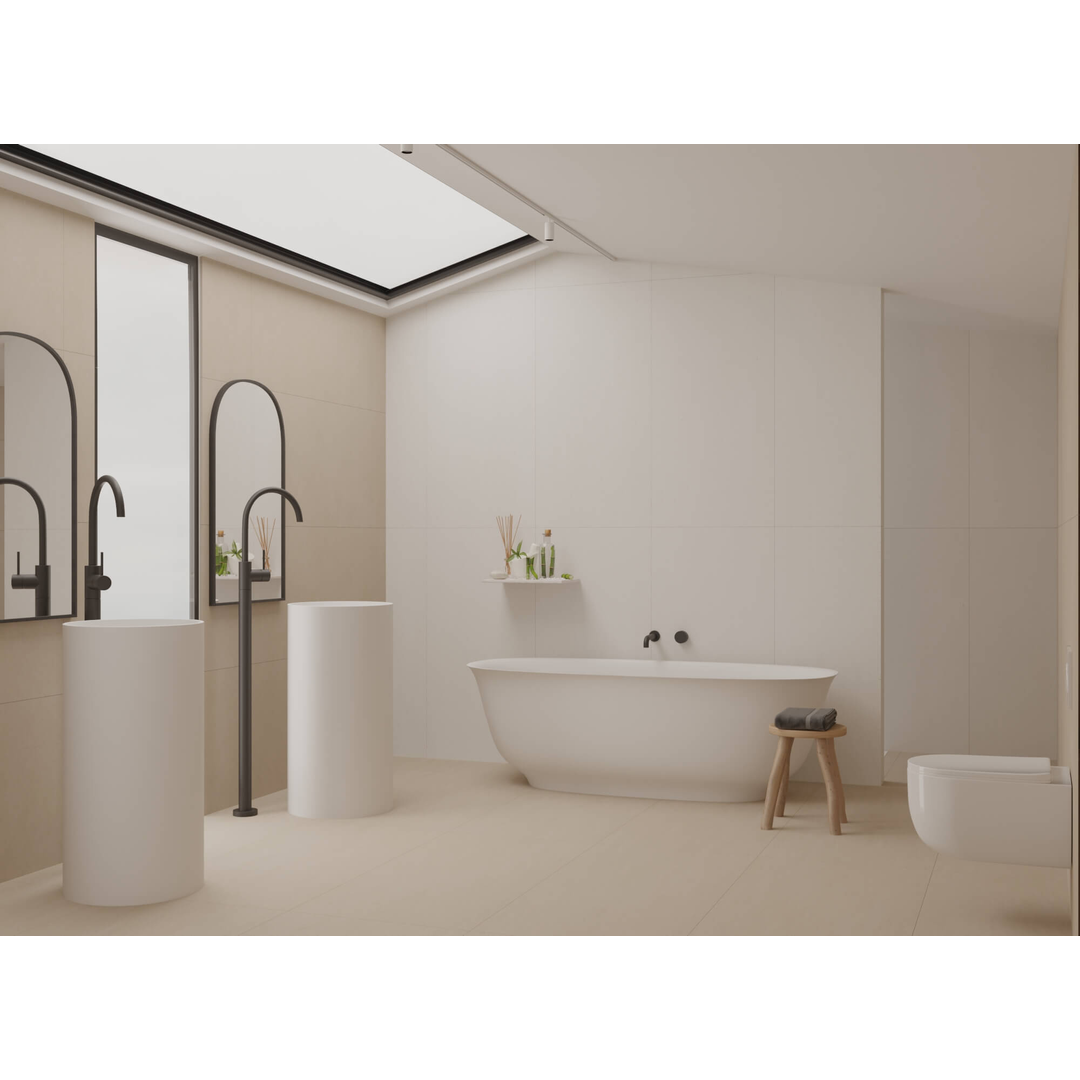 Domus Living Caria Stone Freestanding Bath Matte Grey 1700mm