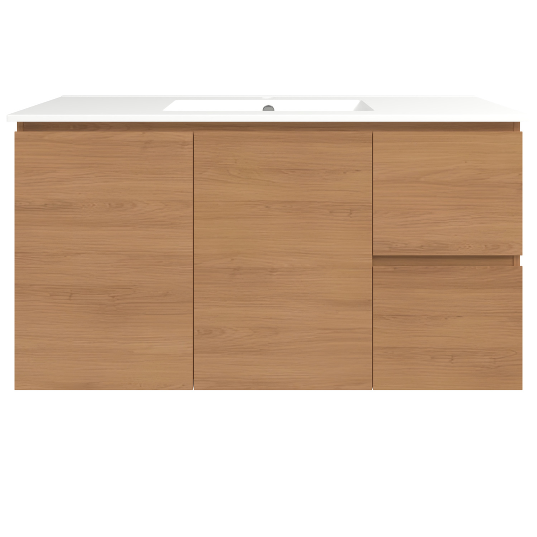 Timberline Elemental 1200Mm Fs/Wh Vanity Tassie Oak Centre Bowl Alpha Top