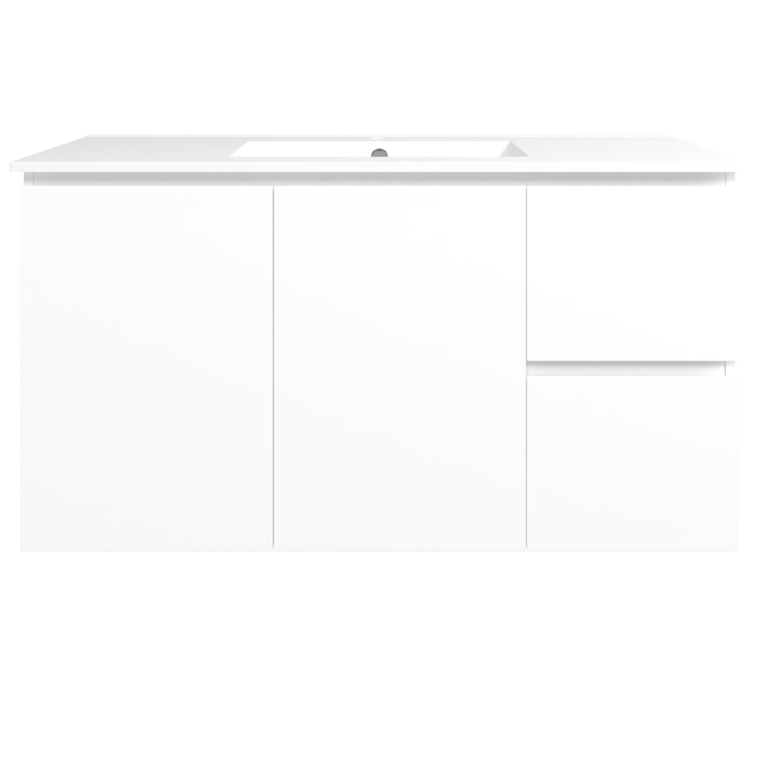 Timberline Elemental 1200Mm Fs/Wh Vanity White Ultra Matt Centre Bowl Alpha Top