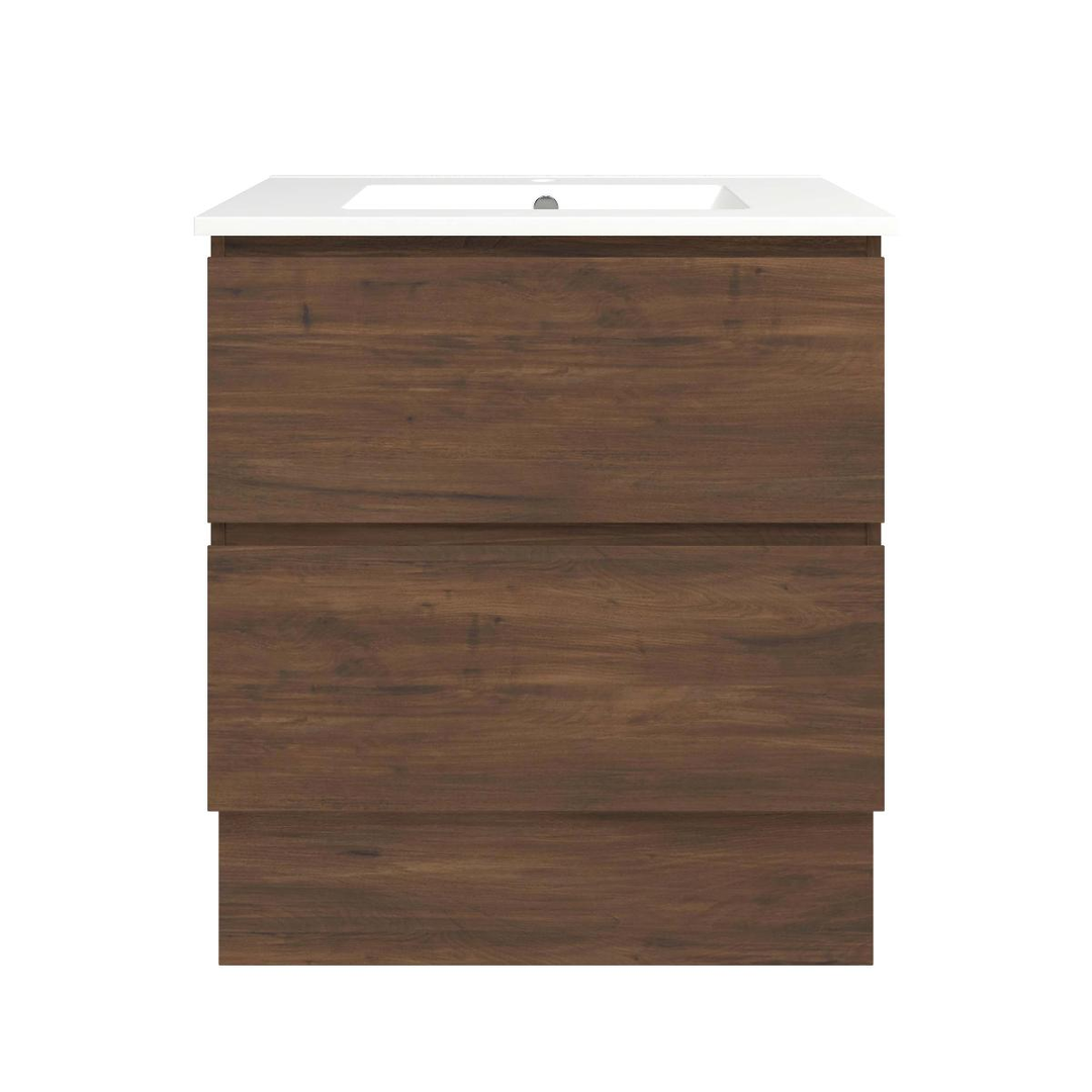 Timberline Elemental Plus 750Mm Fs/Whvanity Aged Walnut Centre Bowl Alpha Top