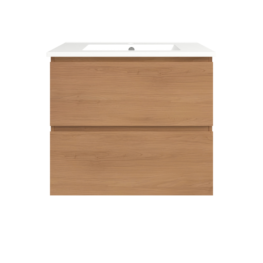 Timberline Elemental Plus 750Mm Fs/Wh Vanity Tassie Oak Centre Bowl Alpha Top