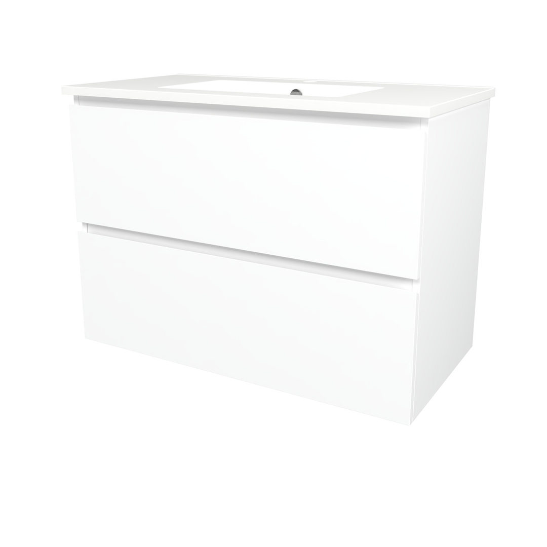 Timberline Elemental Plus 900Mm Fs/Wh Vanity White Ultra Matt Centre Bowl Alpha Top