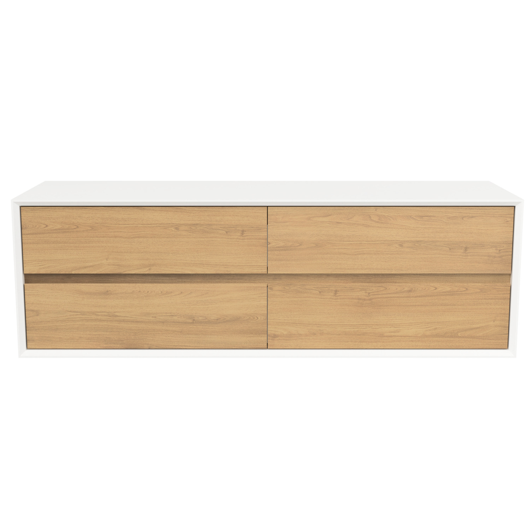 Timberline Embrace Wall Hung Vanity 1500mm Centre Bowl