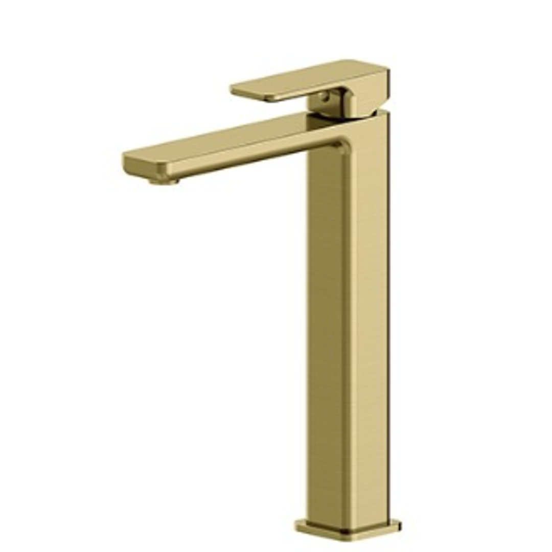 Streamline Eneo Extended Height Vessel Mixer Brushed Brass