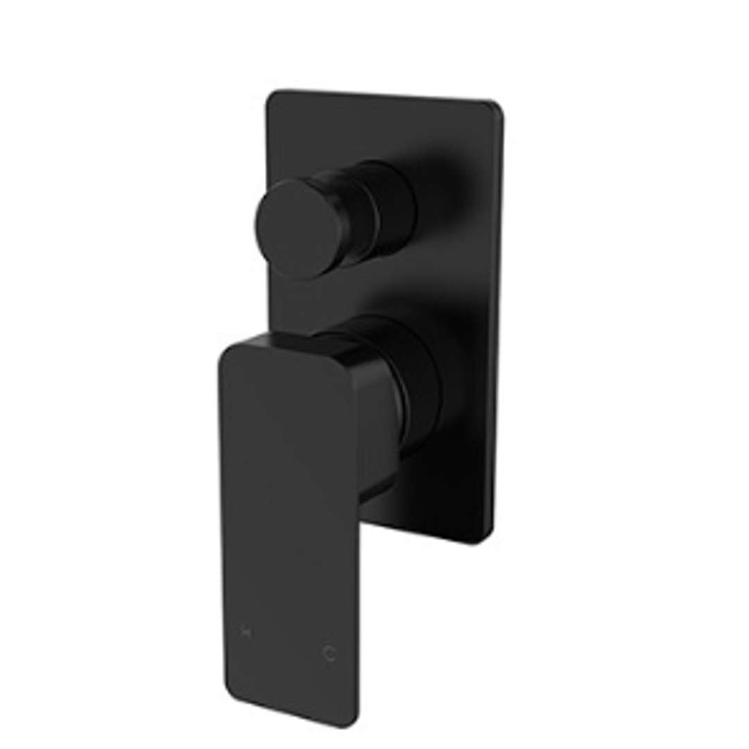 Streamline Eneo Shower Bath Mixer With Diverter Ext Part Matte Black