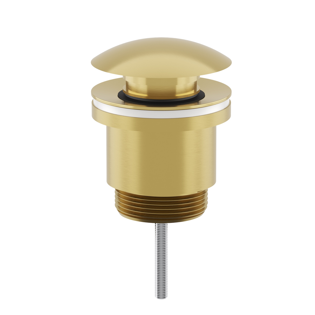 Linsol Ezyflow 32/40Mm Universal Pop Up Plug & Waste With Optional Overflow Brushed Brass