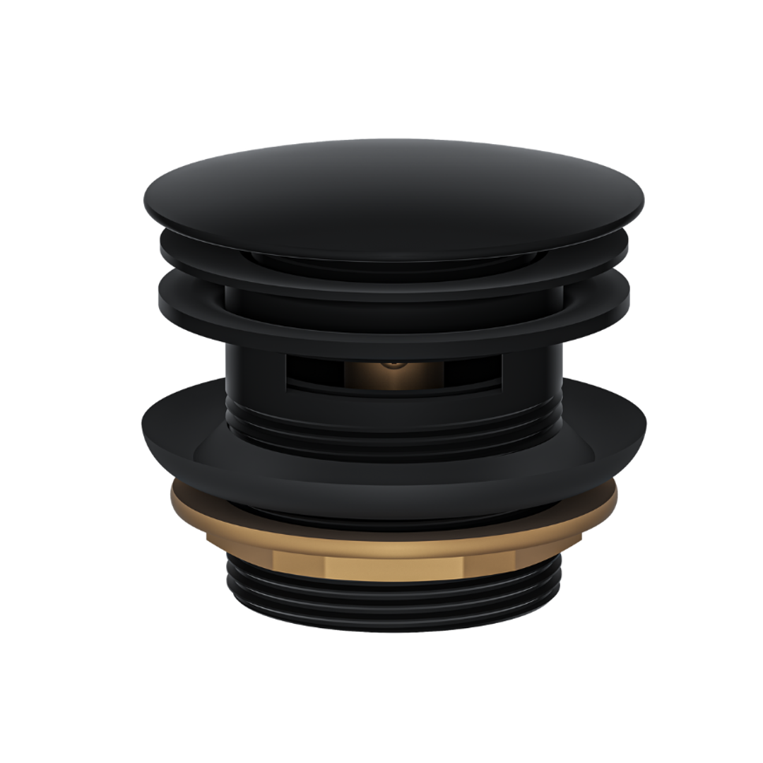 Linsol Ezyflow 40Mm Pop-Up Plug & Waste With Overflow Matte Black