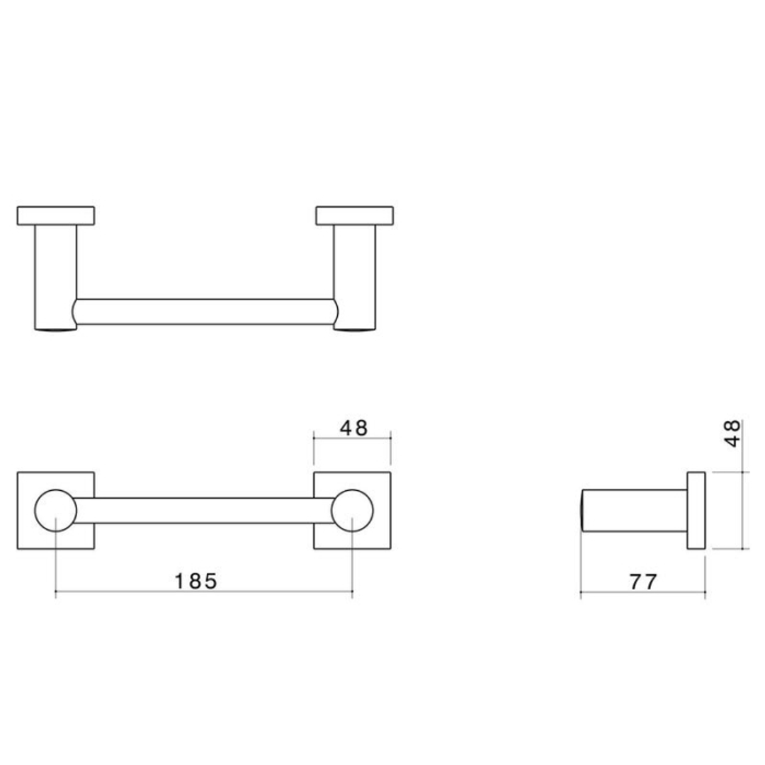 Dorf Enix Hand Towel Rail Chrome