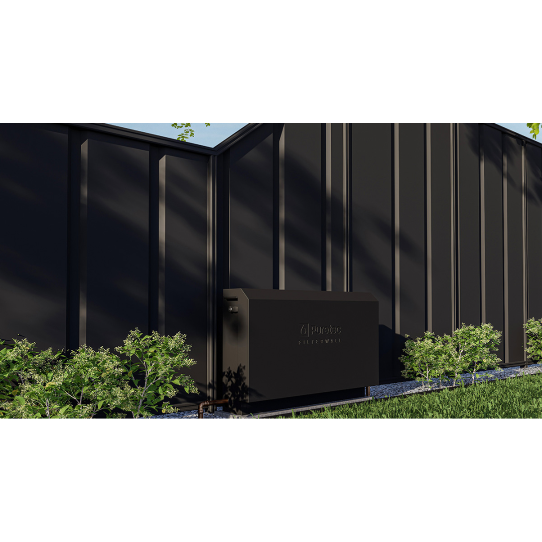 Puretec Filterwall Whole House Filtration Midnight Black Front Cover 30L/Min Plumbed Bypass