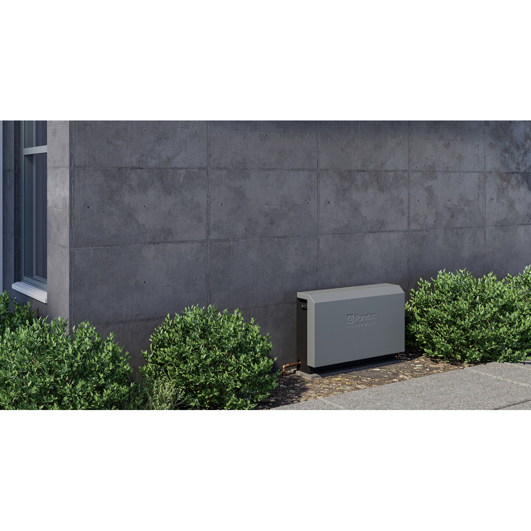 Puretec Filterwall Whole House Filtration Mineral Grey Front Cover 30L/Min Plumbed Bypass