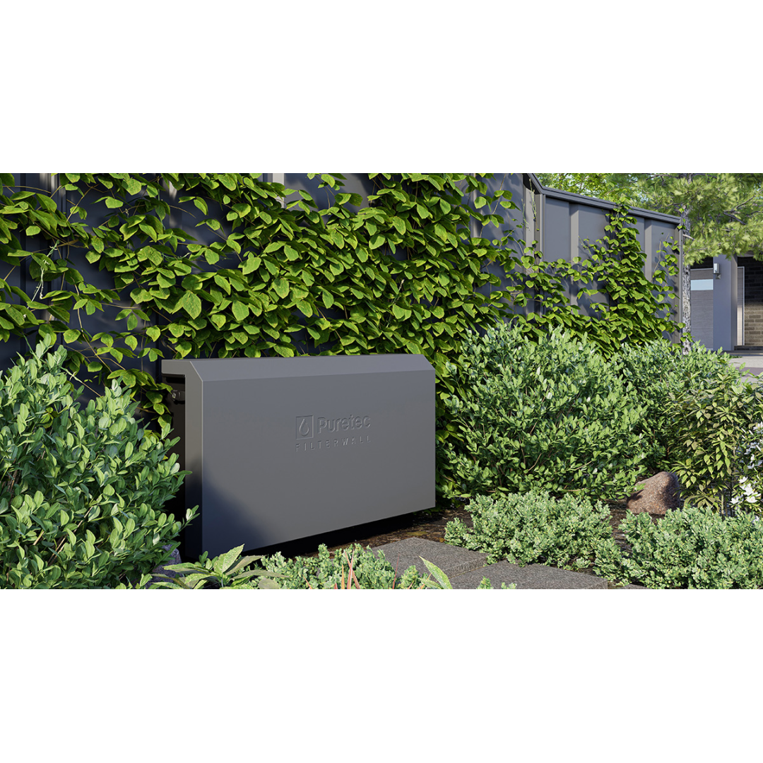 Puretec Filterwall Whole House Filtration Mineral Grey Front Cover 30L/Min Plumbed Bypass