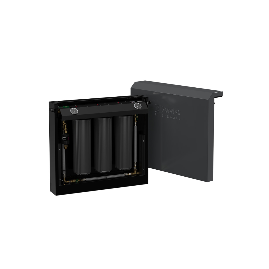 Puretec Filterwall Whole House Filtration Charcoal Front Cover 55L/Min Plumbed Bypass