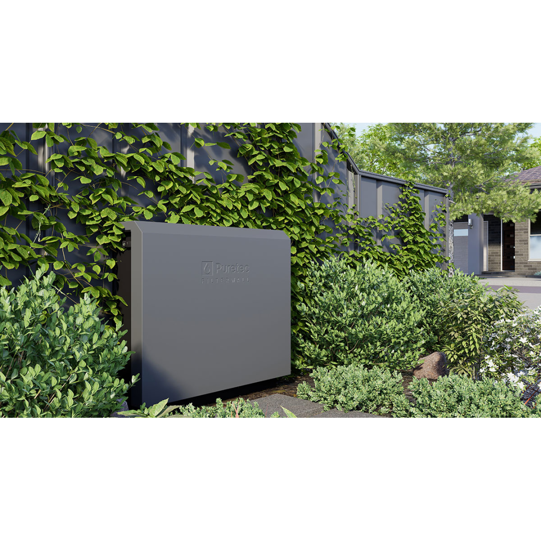Puretec Filterwall Whole House Filtration Mineral Grey Front Cover 55L/Min Plumbed Bypass