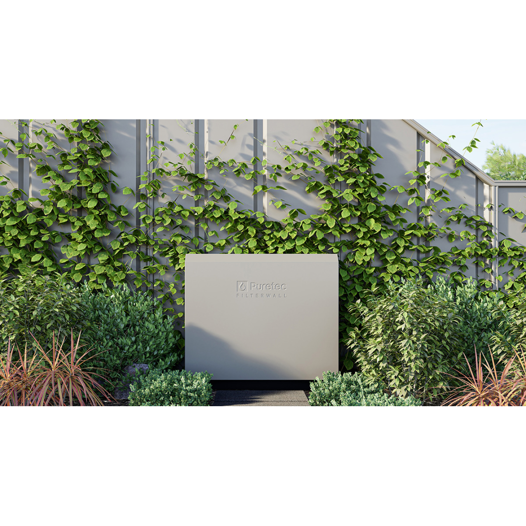Puretec Filterwall Whole House Filtration Stone White Front Cover 55L/Min Plumbed Bypass