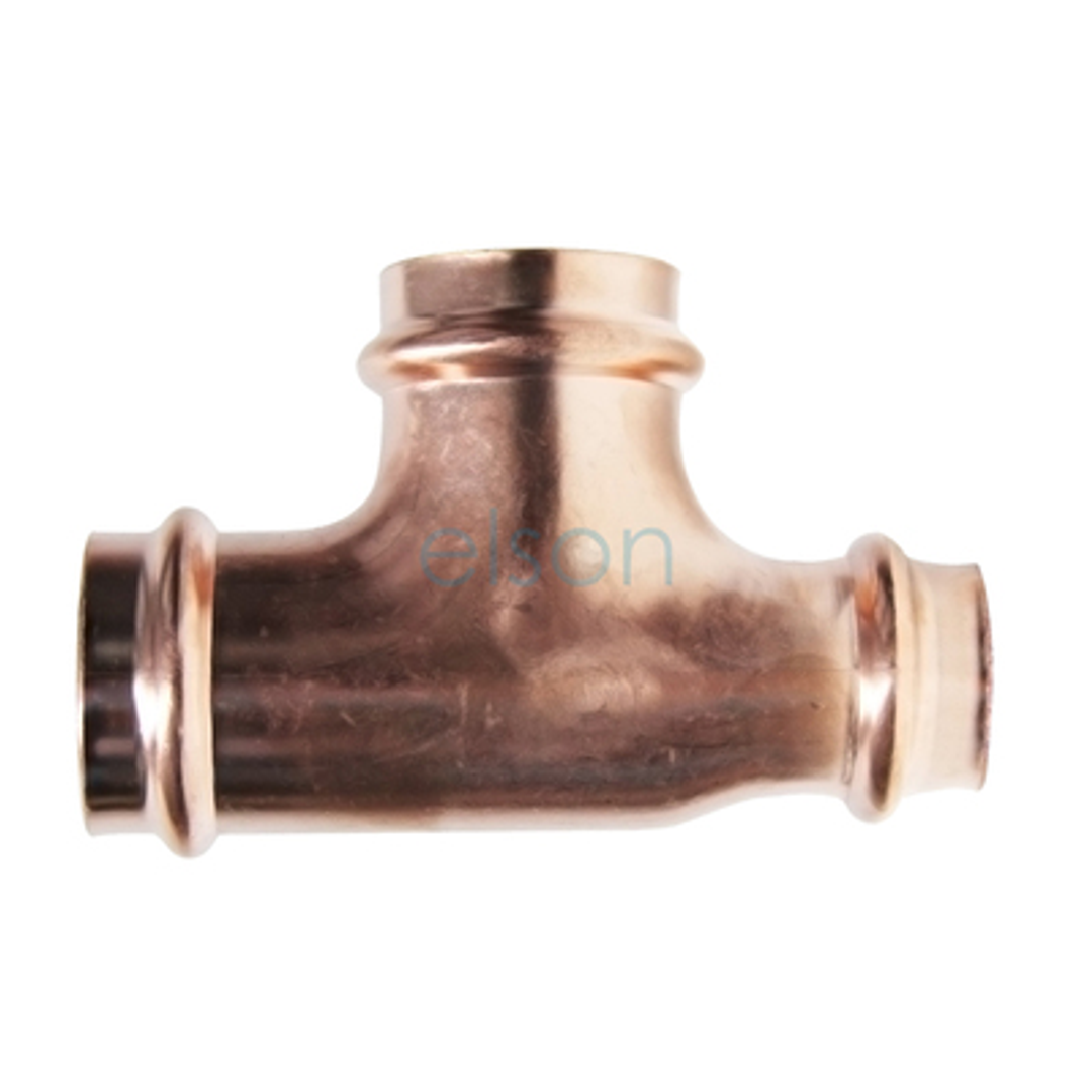 Copper Press Reducing Tee - Water