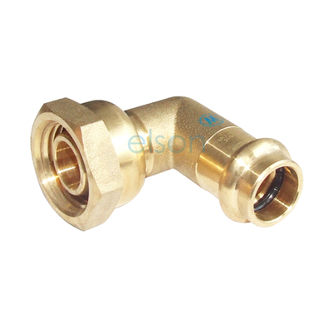Copper Press Female Elbow Swivel - Water