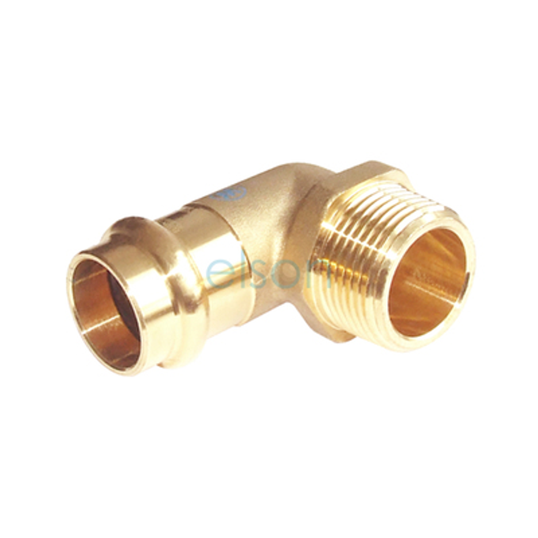 Copper Press Male Elbow - Water