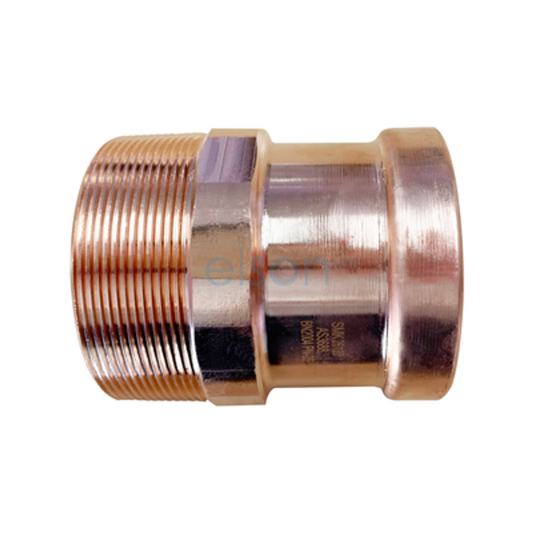 Copper Press Male Line Adaptor - Gas