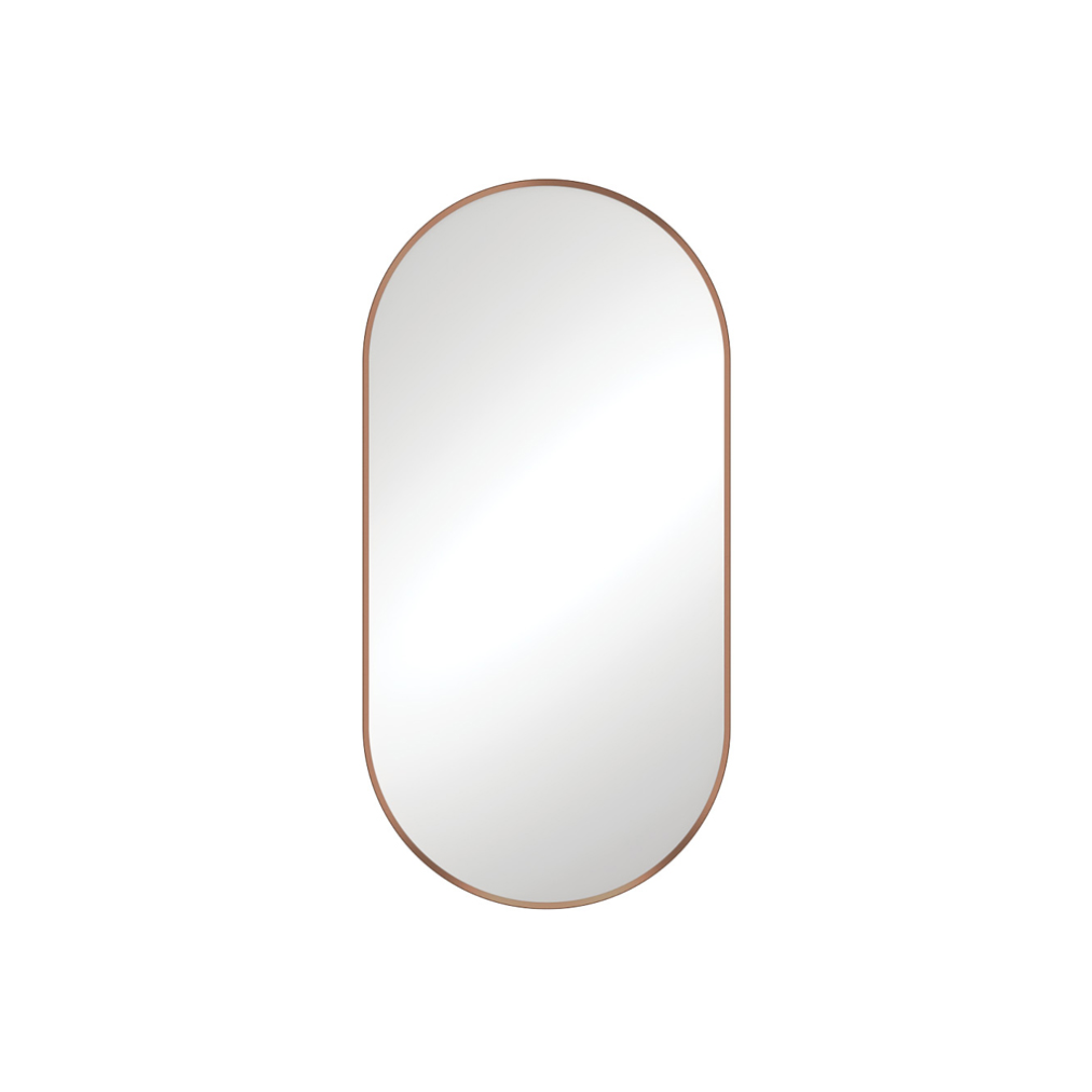 Fienza Empire Pill Shape Framed Mirror 450 X 900mm Brushed Copper