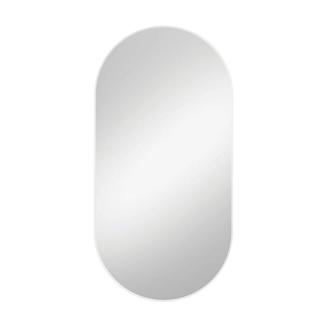 Fienza Empire Pill Shaped Framed Mirror 600X1200mm Matte White