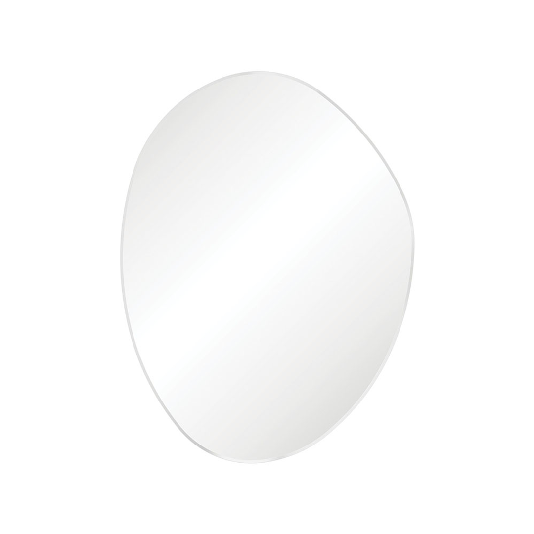 Fienza Pebble Framed Asymmetrical Mirror With Mounting Brackets 900X1200mm Matte White