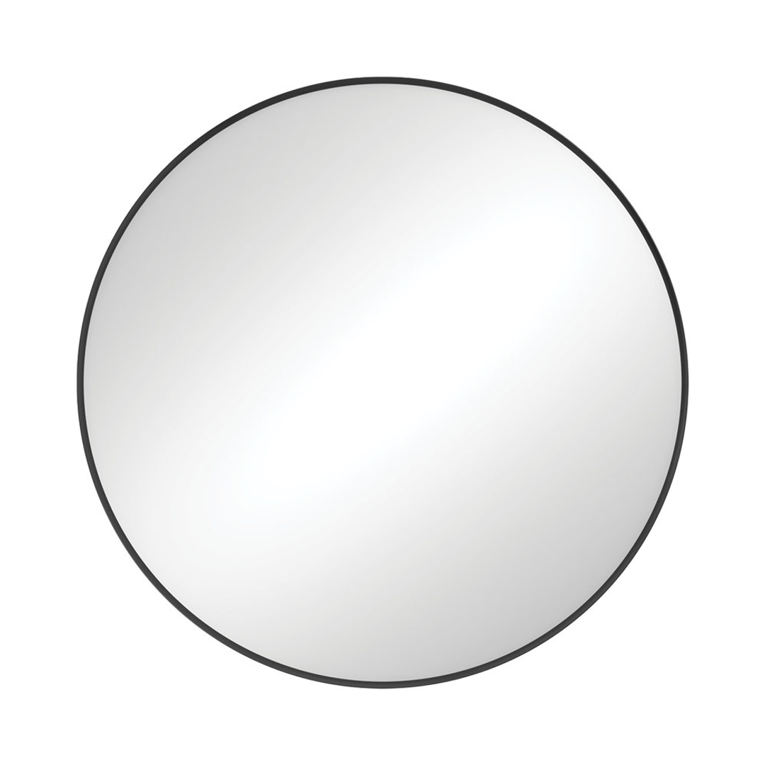 Fienza Reba Round Frmaed Mirror 800mm Matte Black Fmr80B