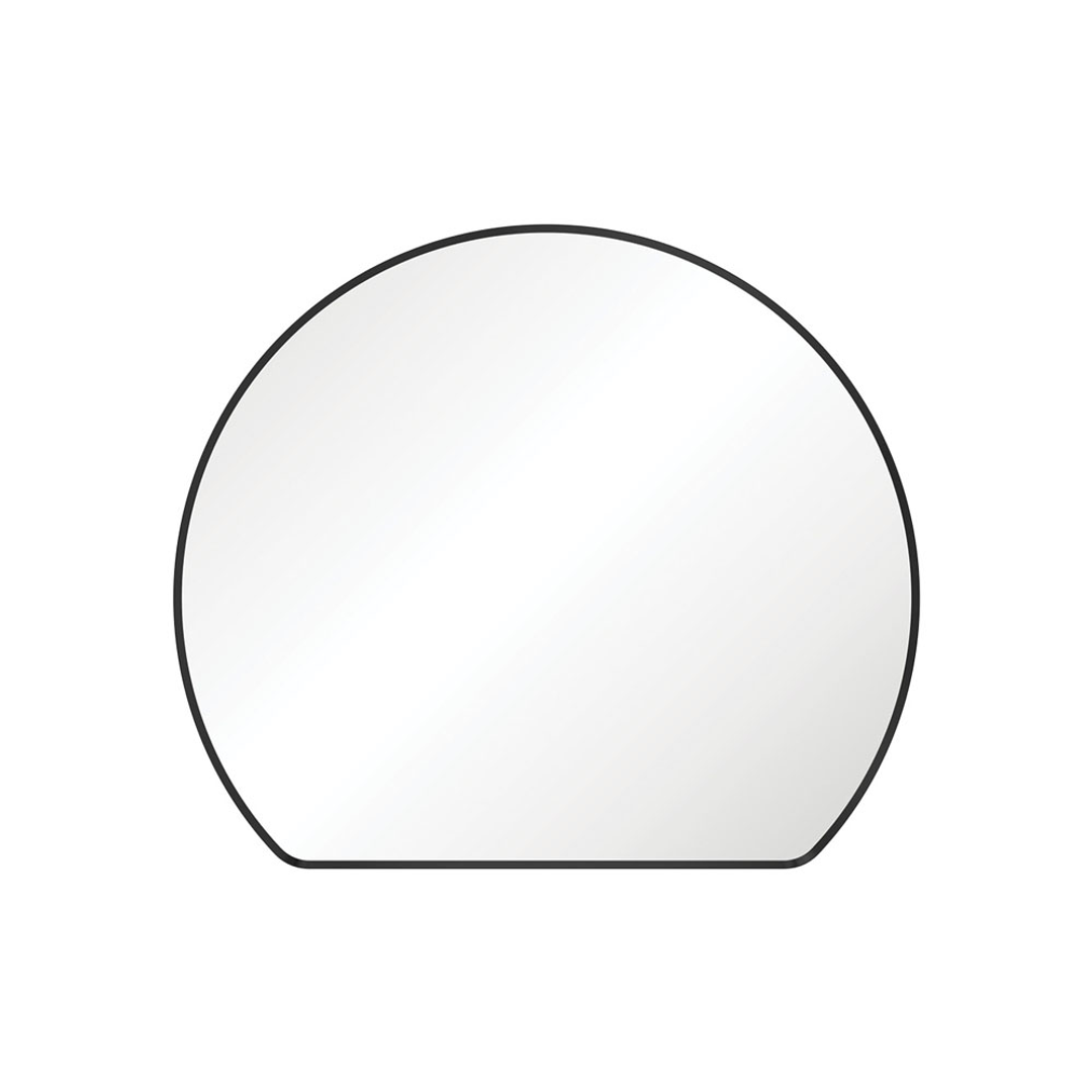 Fienza Sunrise Framed Round Mirror With Mounting Brackets 800X690mm Matte Black