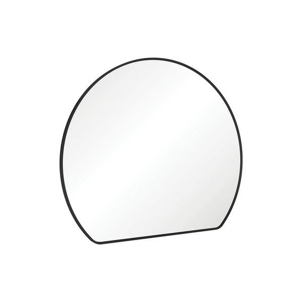Fienza Sunrise Framed Round Mirror With Mounting Brackets 800X690mm Matte Black