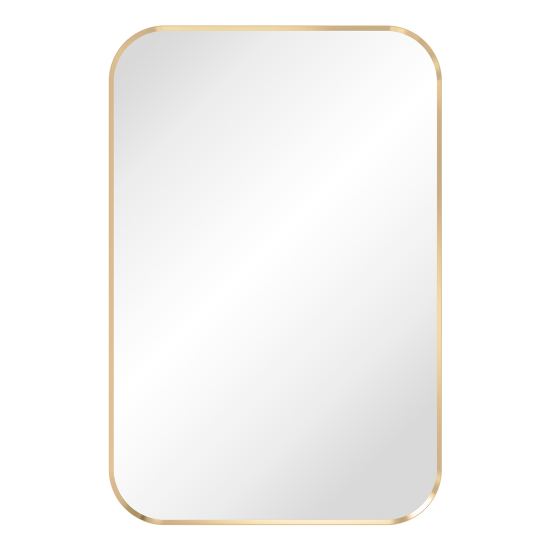 Fienza Tono Soft Square Framed Mirror 600X900Mm Urban Brass