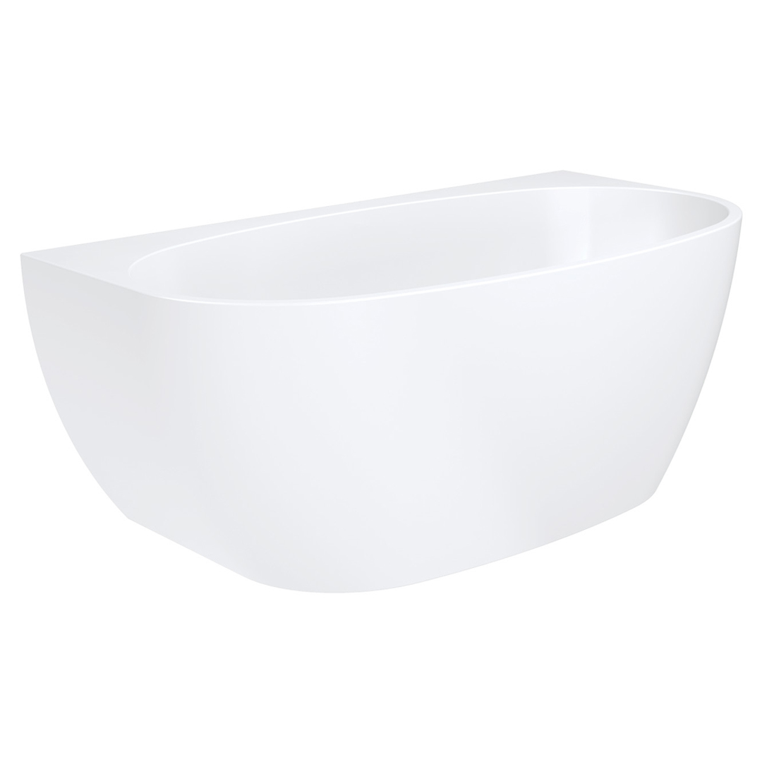 Fienza Keeto Back-To-Wall Acrylic Bath Gloss White 1700mm