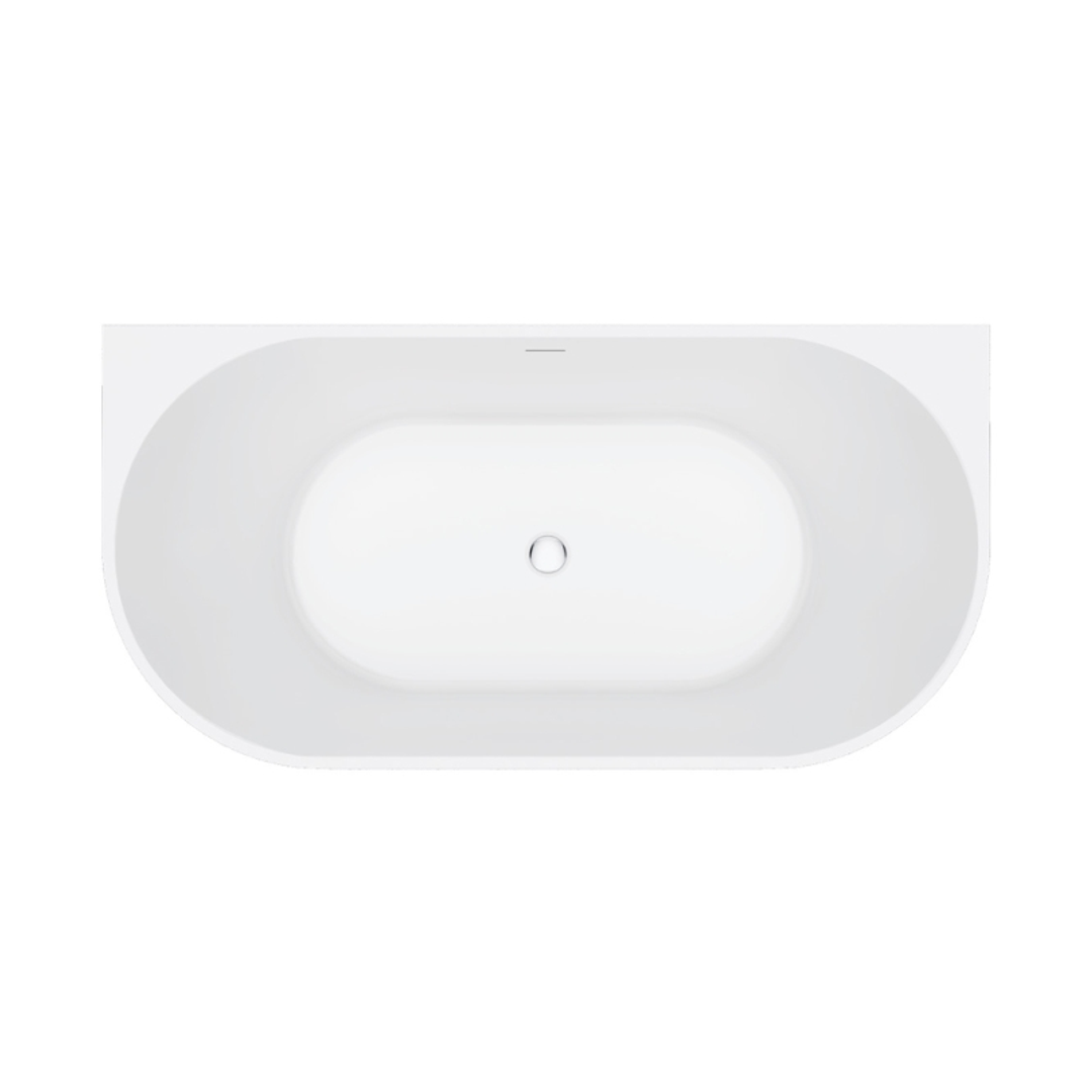 Fienza Eleanor 1500Mm Back To Wall Bath Gloss White 1500X750X580Mm Fr716-1500
