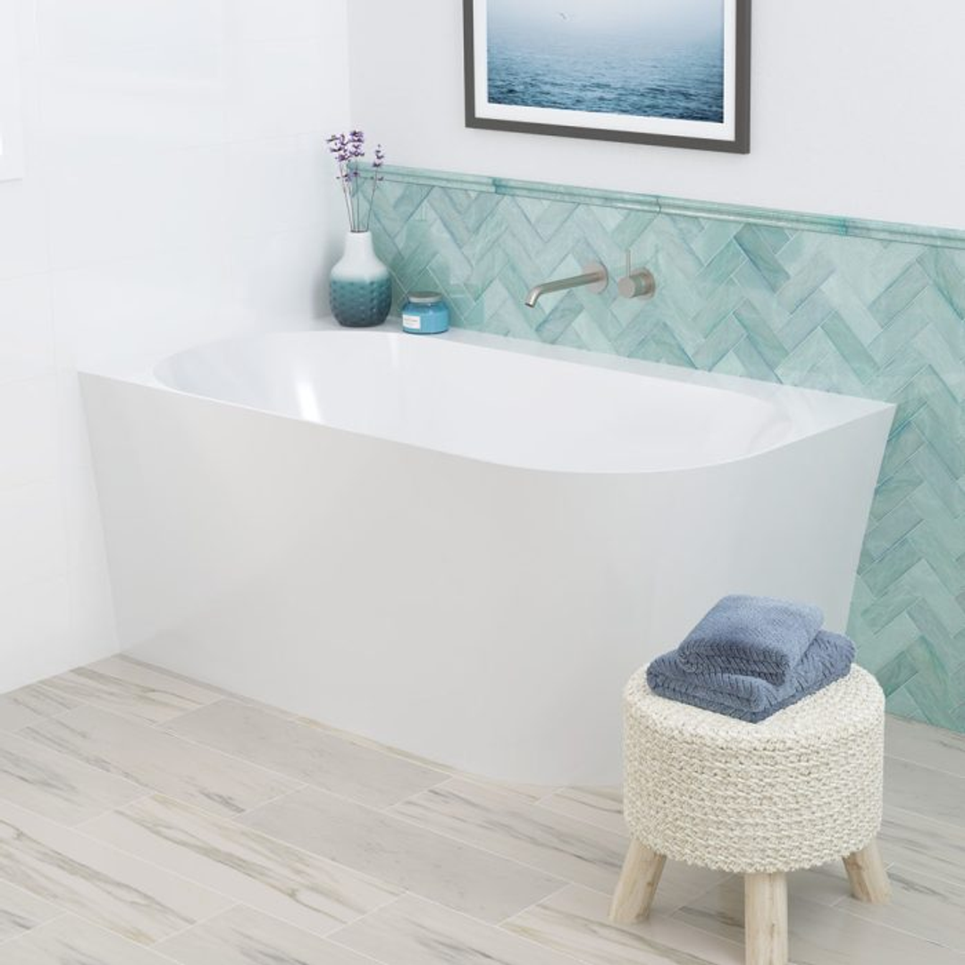 FIENZA CHLOE RIGHT HAND ACRYLIC CORNER BATH FR75-1400mm