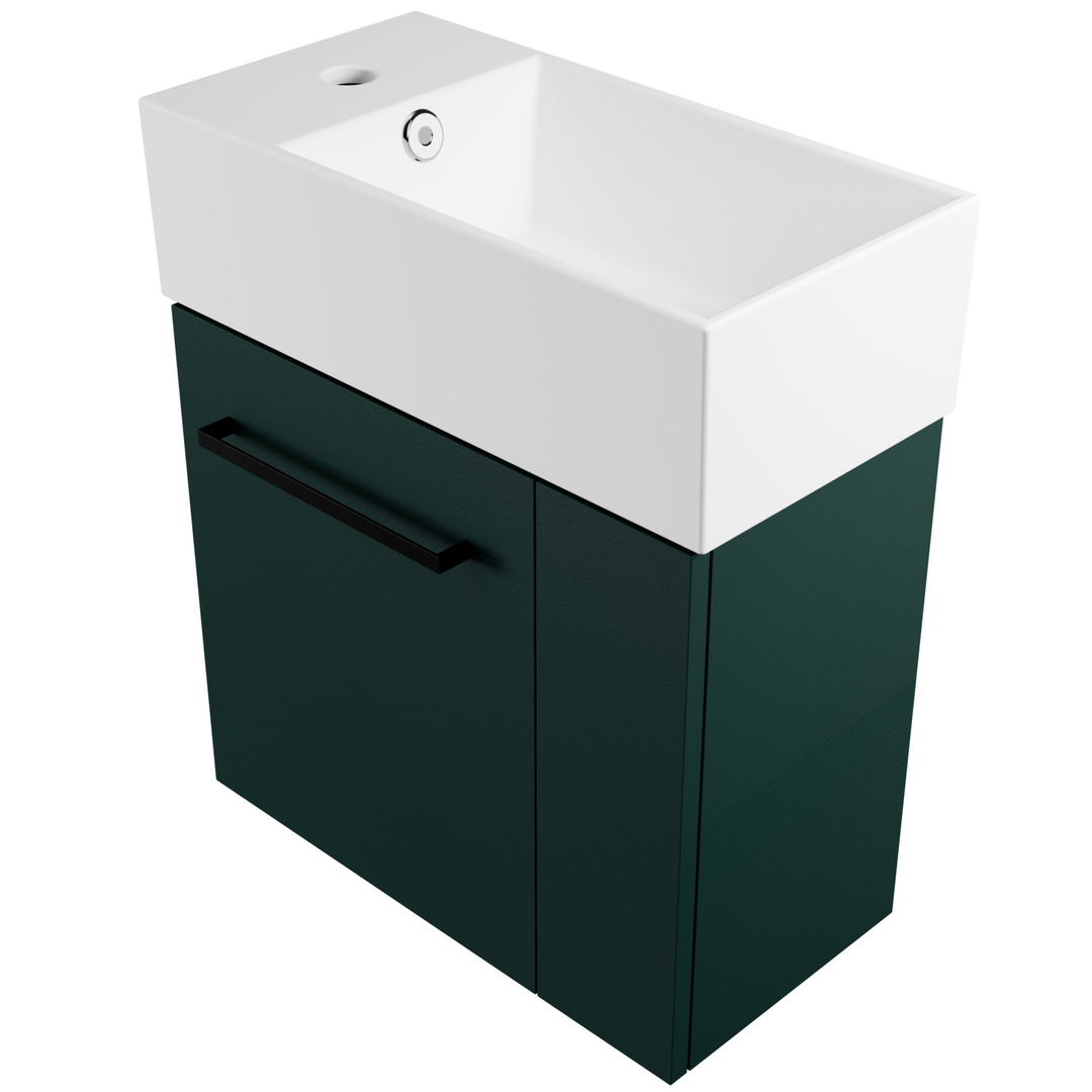 TIMBERLINE FRANKIE VANITY 480MM LEFT BOWL LIBERTY TOP WALL HUNG