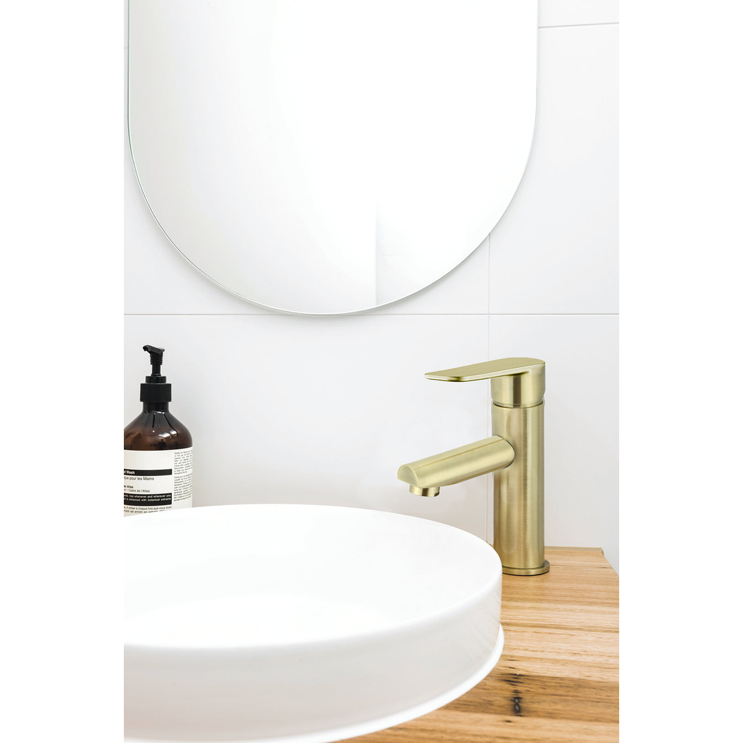 Meir Round Paddle Basin Mixer Tiger Bronze